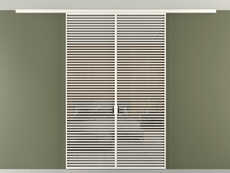 Перегородка Формато вдоль стены на потолок 2 створки