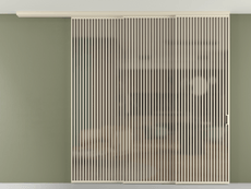 Перегородка Формато вдоль стены на потолок 3 створки с синхронным механизмом