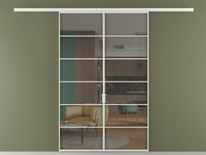 Перегородка Формато вдоль стены 2 створки