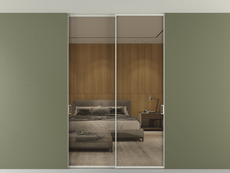 Перегородка Formato внутри проёма скрытое крепление в потолок 2 створки