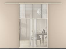 Перегородка Мозаик вдоль стены 2 створки