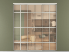 Перегородка Формато внутри проёма 3 створки