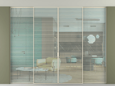 Перегородка Формато внутри проёма скрытое крепление в потолок 4 створки