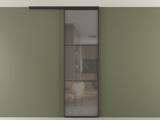 Перегородка Формато вдоль стены на потолок 1 створка