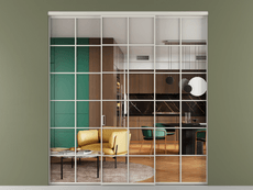 Перегородка Формато внутри проёма 3 створки