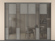 Перегородка Mosaic внутри проёма 4 створки