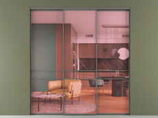 Перегородка Formato внутри проёма 3 створки