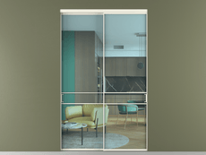 Перегородка Formato внутри проёма 2 створки