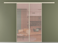 Перегородка Formato вдоль стены 2 створки