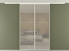 Перегородка Формато вдоль стены на потолок 2 створки