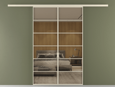 Перегородка Формато вдоль стены 2 створки