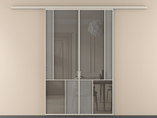 Перегородка Мозаик вдоль стены 2 створки