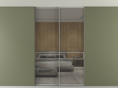 Перегородка Формато внутри проёма скрытое крепление в потолок 2 створки