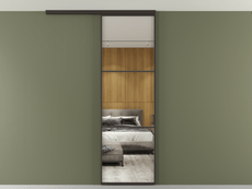 Перегородка Формато вдоль стены на потолок 1 створка