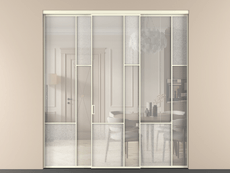 Перегородка Мозаик внутри проёма 3 створки