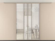 Перегородка Мозаик вдоль стены на потолок 2 створки