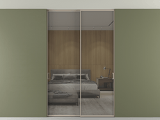 Перегородка Формато внутри проёма скрытое крепление в потолок 2 створки