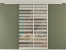 Перегородка Формато вдоль стены на потолок 2 створки