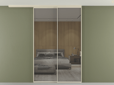 Перегородка Формато вдоль стены на потолок 2 створки с синхронным механизмом