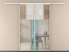 Перегородка Мозаик вдоль стены 2 створки