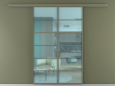 Перегородка Formato вдоль стены 2 створки