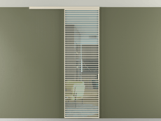 Перегородка Formato вдоль стены на потолок одностворчатая