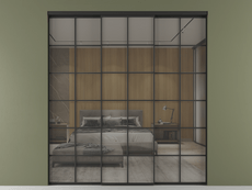 Перегородка Formato внутри проёма 3 створки