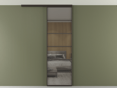 Перегородка Formato вдоль стены на потолок 1 створка