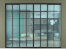 Перегородка Formato внутри проёма 4 створки