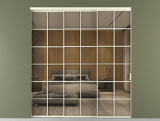 Перегородка Формато внутри проёма 3 створки с синхронным механизмом