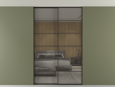 Перегородка Формато внутри проёма скрытое крепление в потолок 2 створки