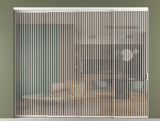 Перегородка Формато внутри проёма 4 створки с синхронным механизмом