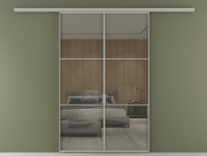 Перегородка Formato вдоль стены 2 створки