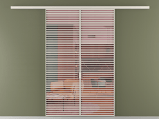 Перегородка Formato вдоль стены 2 створки