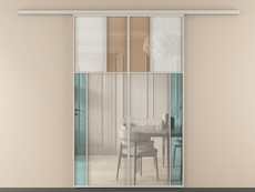 Перегородка Мозаик вдоль стены 2 створки