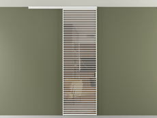 Перегородка Формато вдоль стены на потолок 1 створка