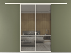 Перегородка Формато вдоль стены 2 створки