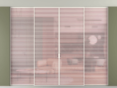 Перегородка Formato внутри проёма скрытое крепление в потолок 4 створки