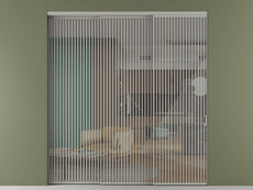 Перегородка Формато внутри проёма 3 створки с синхронным механизмом