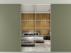 Перегородка Формато внутри проёма скрытое крепление в потолок 2 створки