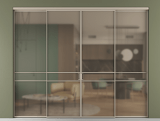 Перегородка Formato внутри проёма 4 створки