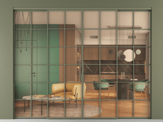 Перегородка Formato внутри проёма 4 створки