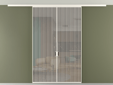 Перегородка Формато вдоль стены на потолок 2 створки