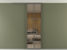 Перегородка Формато вдоль стены на потолок 1 створка