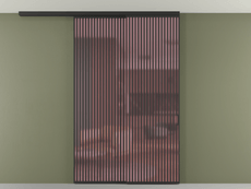 Перегородка Formato вдоль стены на потолок 2 створки с синхронным механизмом