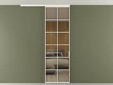 Перегородка Формато вдоль стены на потолок 1 створка