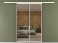 Перегородка Формато вдоль стены 2 створки