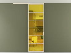 Перегородка Formato вдоль стены на потолок одностворчатая