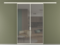 Перегородка Formato вдоль стены 2 створки