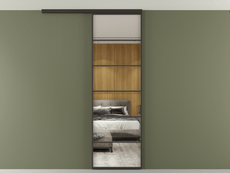 Перегородка Формато вдоль стены на потолок 1 створка